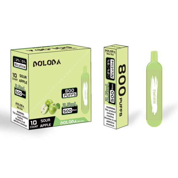 DOLODA Mini bar 800 Puffs 0 2 3 5 Nicotine Rechargeable Disposable E Cigarettes Vape 3 VapeXYZ