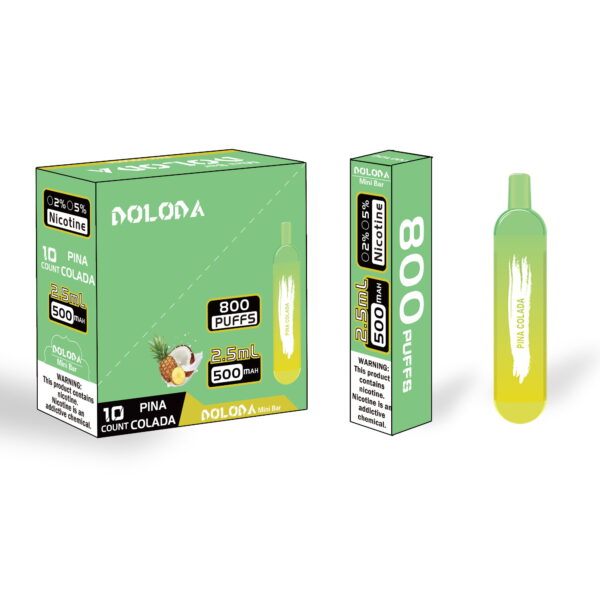 DOLODA Mini bar 800 Puffs 0 2 3 5 Nicotine Rechargeable Disposable E Cigarettes Vape 6 VapeXYZ