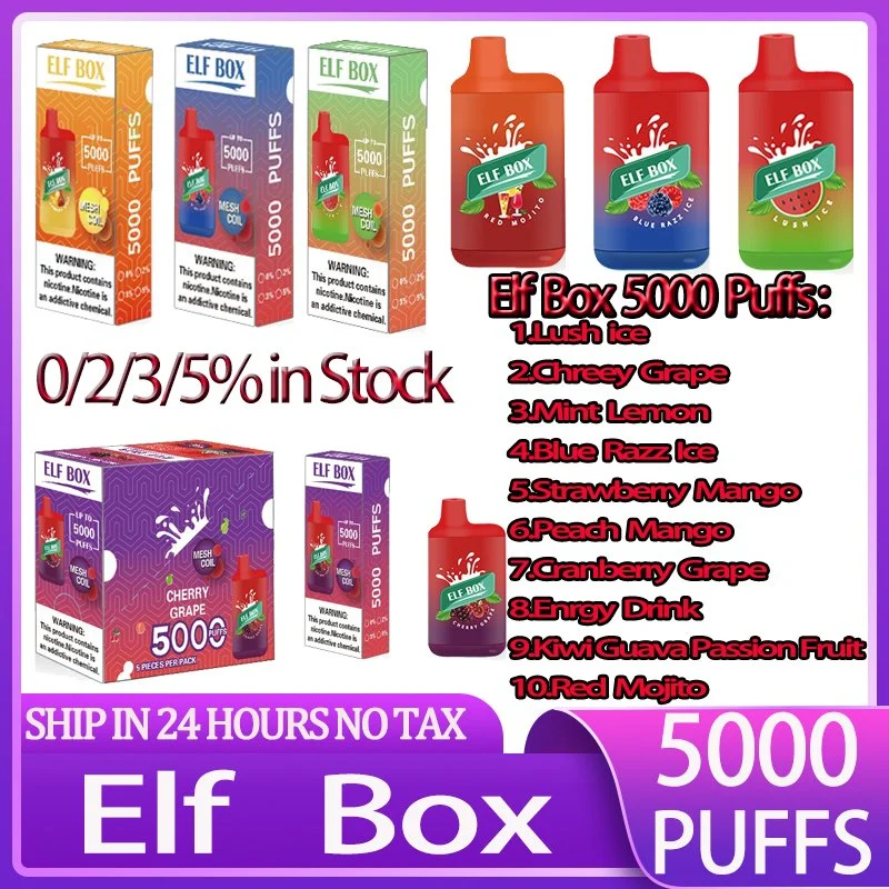 ELF BOX 5000 Disposable Vape 5000 Puffs Authentic E Cigarette Pen 23 VapeXYZ