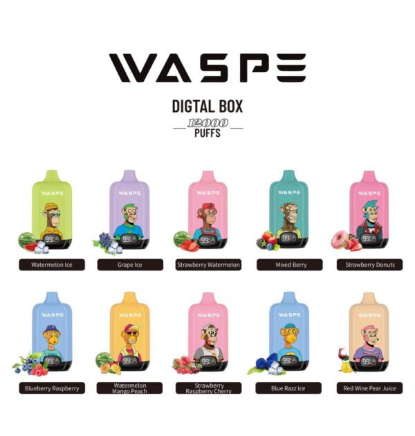 Waspe 12000 puffs digital box 1 VapeXYZ