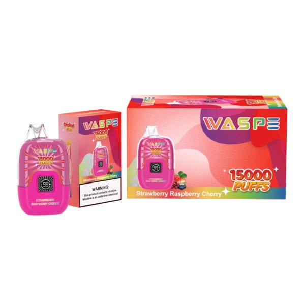 WASPE 15000 PUFFS Digital Box strawberry raspberry cherry VapeXYZ