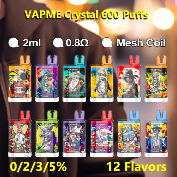 VAPME CRYSTAL 600 Puffs 2 VapeXYZ